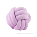 Nordic knotted velvet solid hair ball pillow